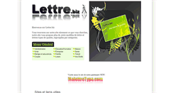 Desktop Screenshot of lettre.biz
