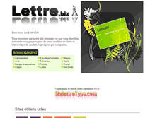Tablet Screenshot of lettre.biz